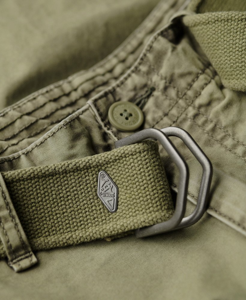 grube szorty cargo w kolorze oliwkowym khaki