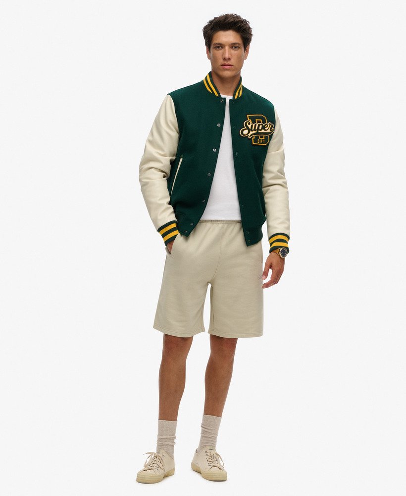 szorty essential logo jersey w kolorze jasnego kamiennego beżu