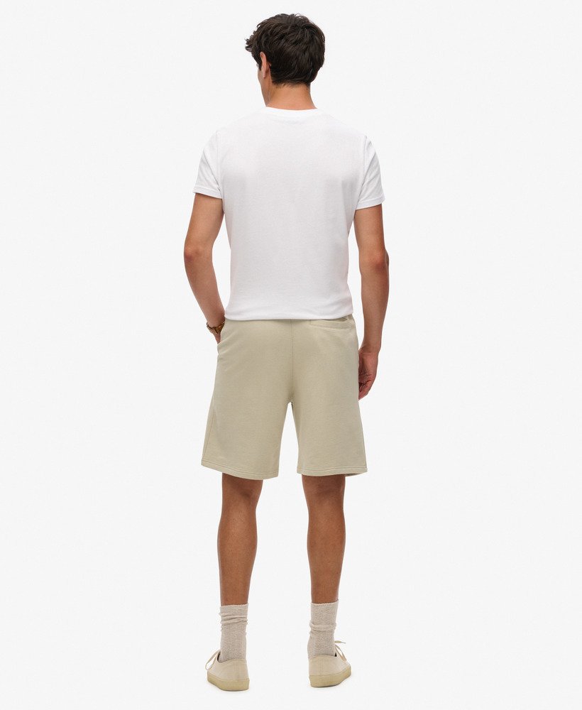 szorty essential logo jersey w kolorze jasnego kamiennego beżu