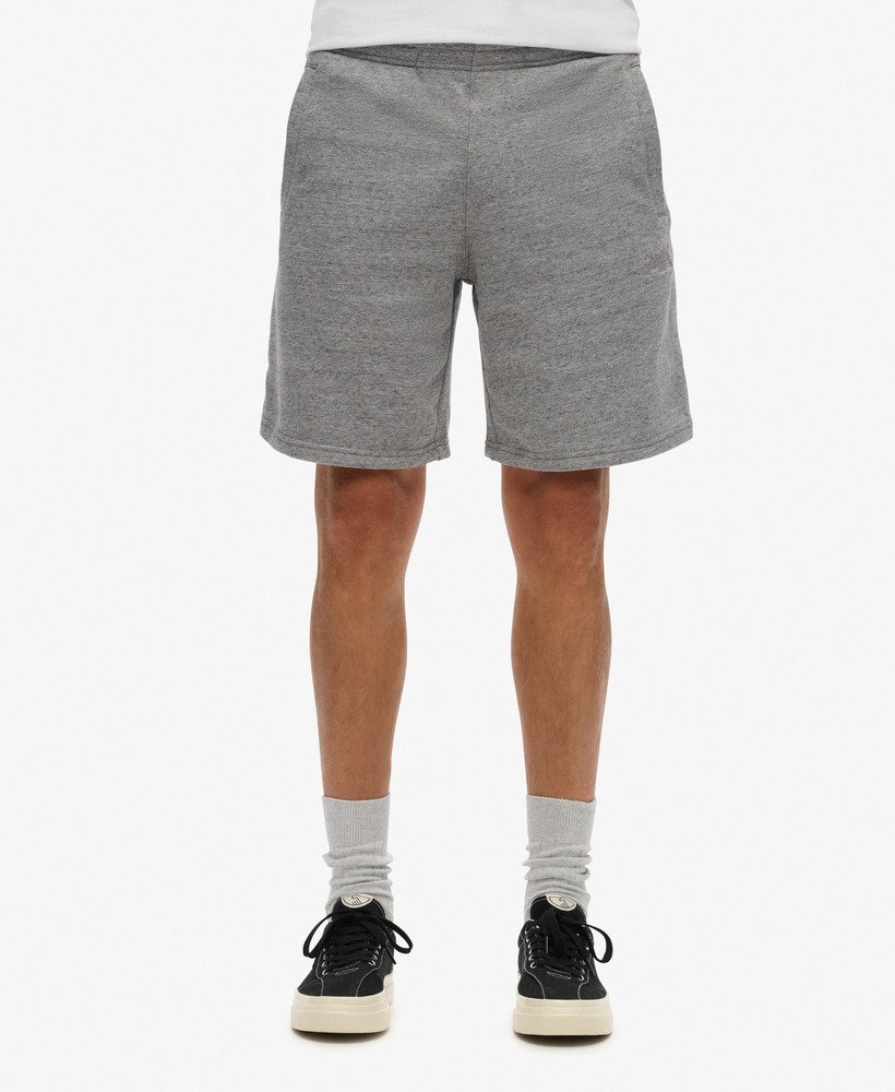 szorty essential logo jersey w kolorze ciemnoszarym z plamką melanżową