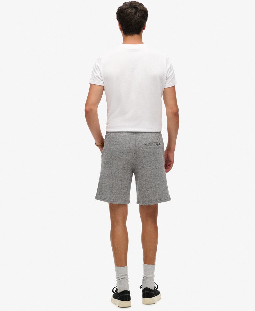 szorty essential logo jersey w kolorze ciemnoszarym z plamką melanżową