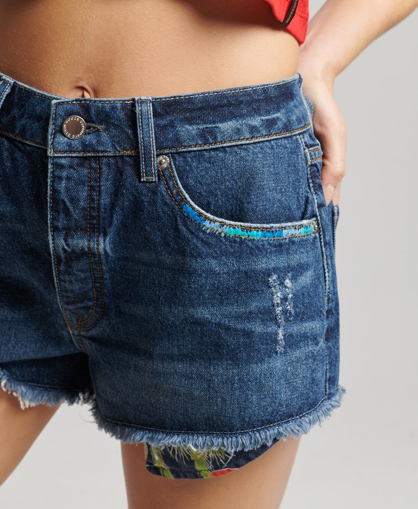 szorty vintage high rise cut off w kolorze salem mid worn blue