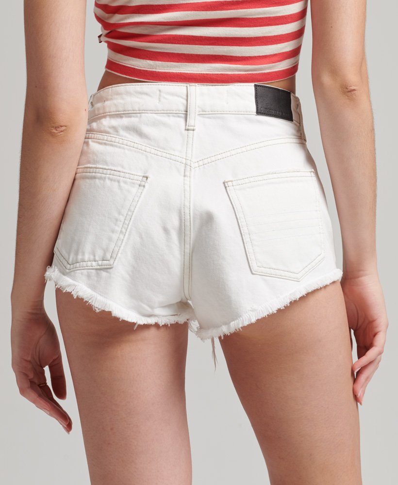 szorty vintage high rise cut off w kolorze optic