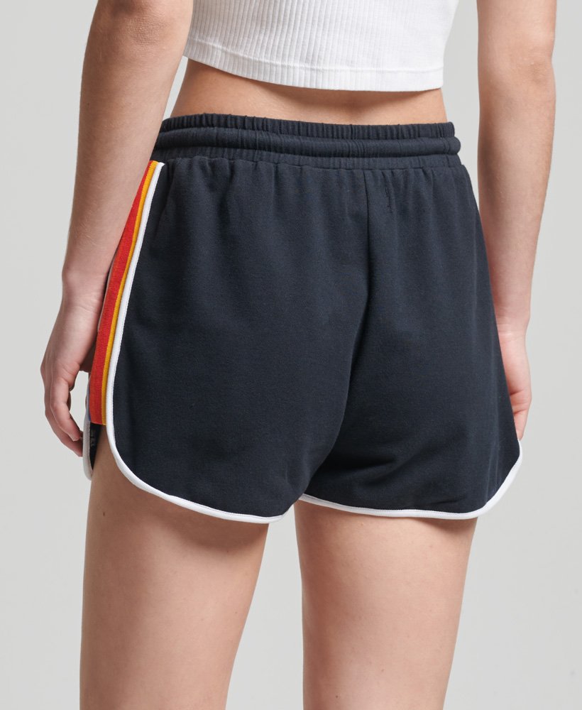 szorty wyścigowe vintage stripe racer z bawełny organicznej w kolorze eclipse navy