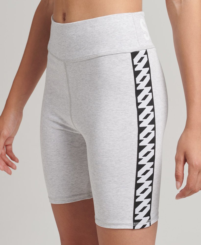 elastyczne spodenki rowerowe z logo w kolorze cadet grey marl