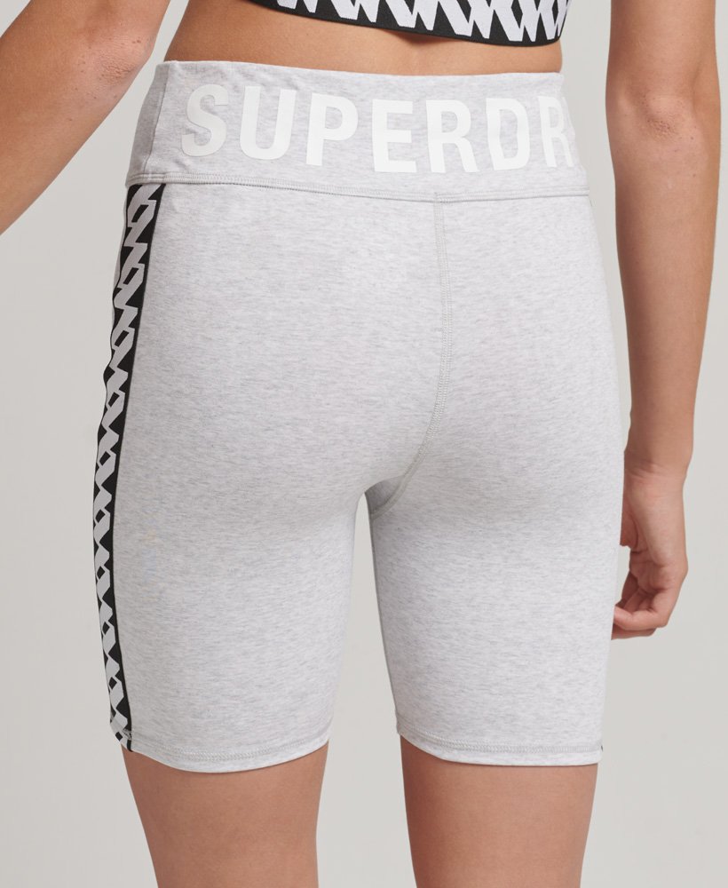 elastyczne spodenki rowerowe z logo w kolorze cadet grey marl