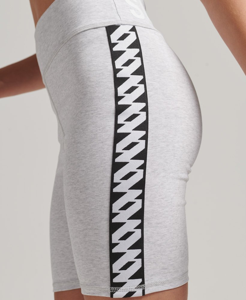 elastyczne spodenki rowerowe z logo w kolorze cadet grey marl