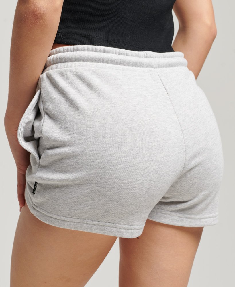 szorty z haftowanym logo w stylu vintage w kolorze glacier grey marl