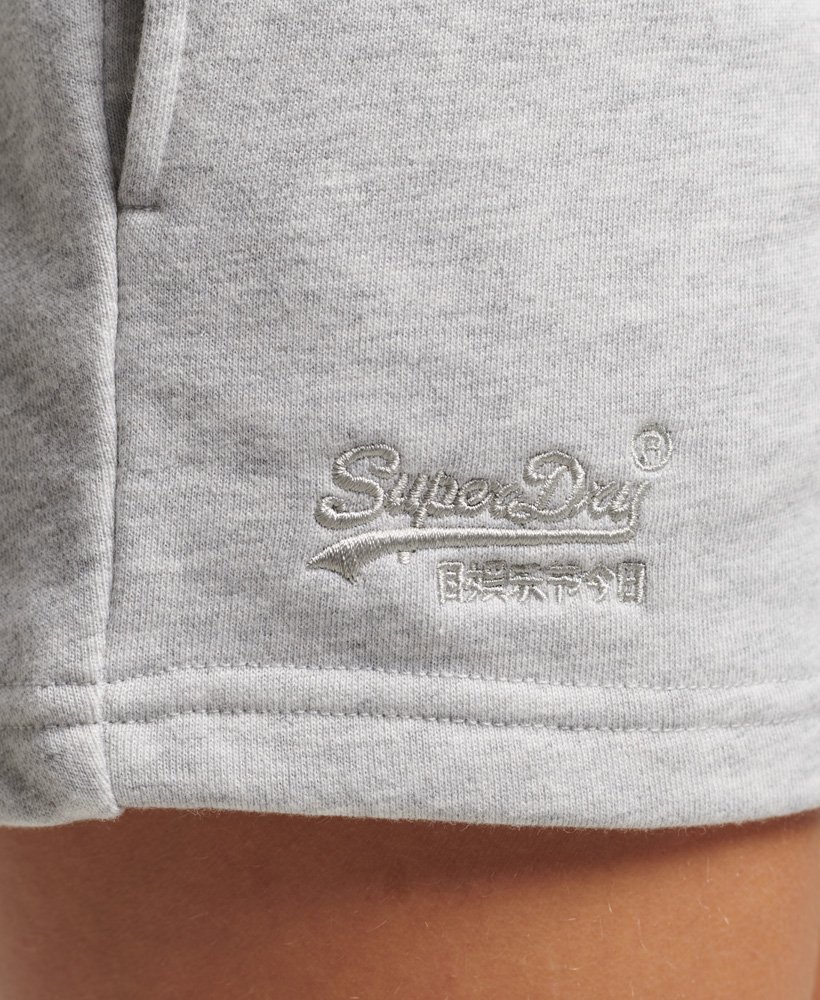 szorty z haftowanym logo w stylu vintage w kolorze glacier grey marl