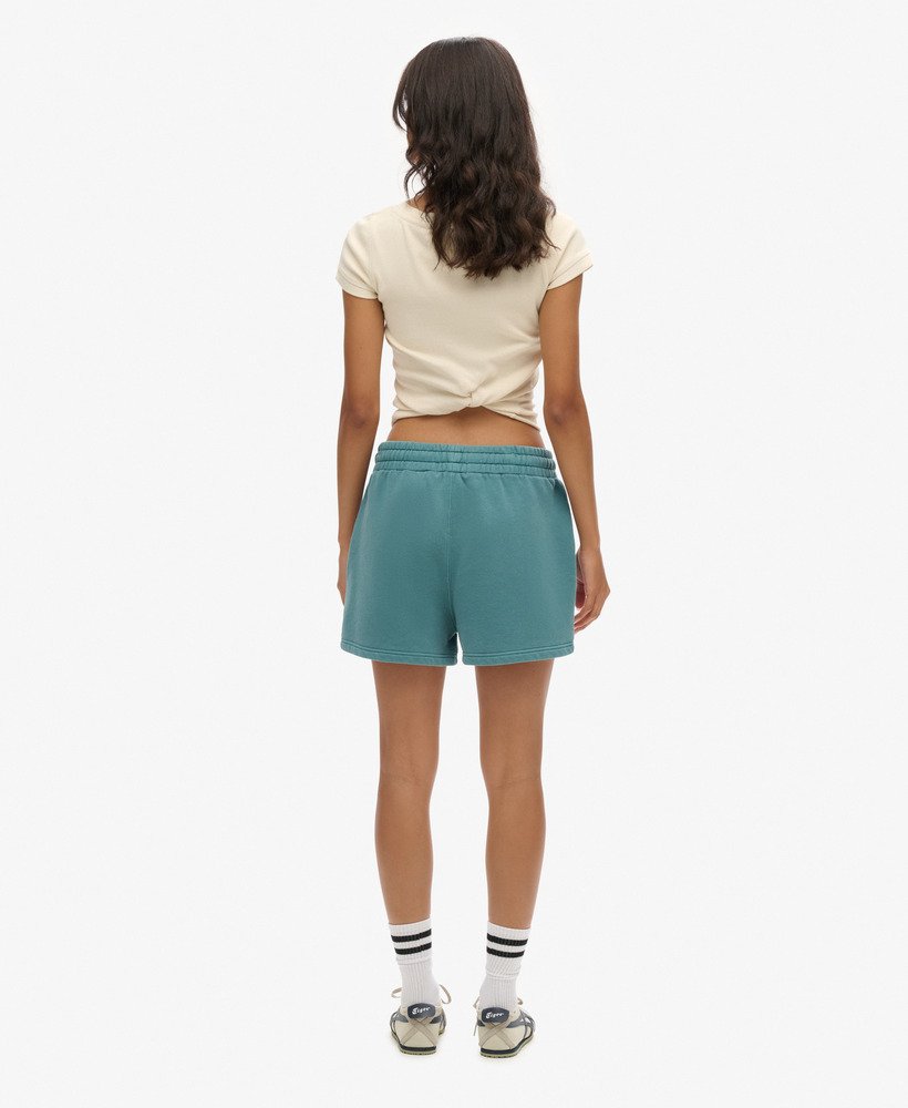 spodenki dresowe vintage wash w kolorze hydro dark turquoise