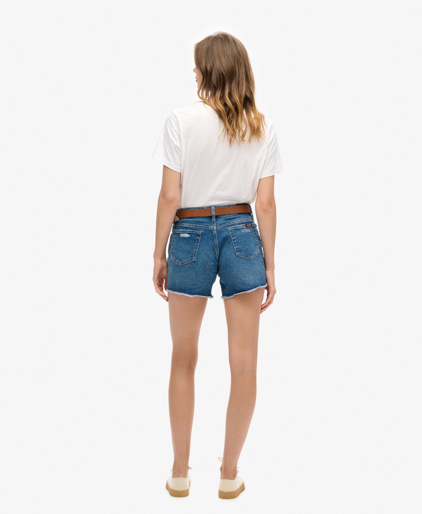 szorty vintage mid rise slim w kolorze salem mid worn blue