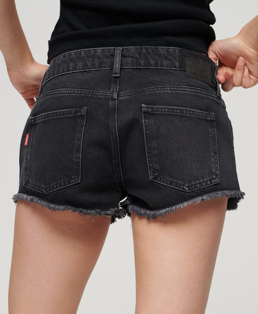 szorty dżinsowe zdobione diamentami w kolorze wisconsin washed black