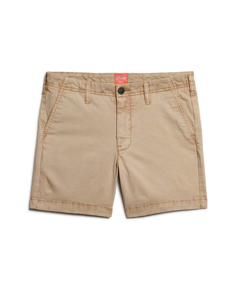 klasyczne szorty chino w kolorze stonewash taupe brown