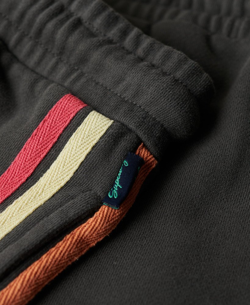 szorty z logo rainbow side stripe w kolorze spranej czerni