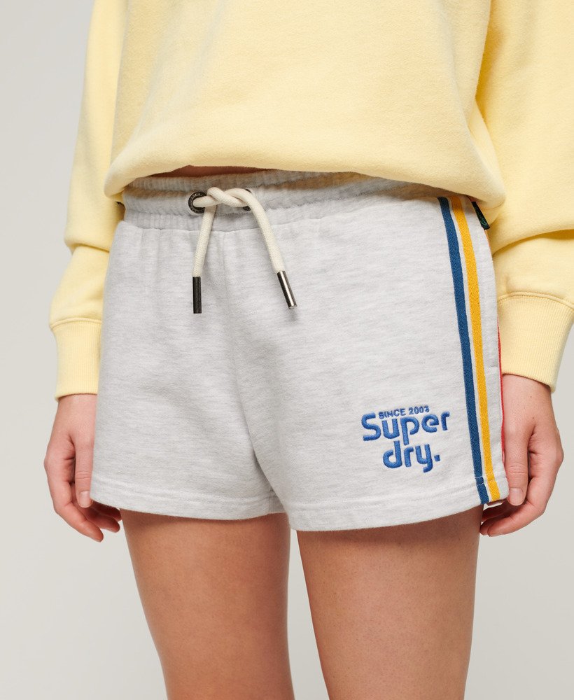szorty z logo rainbow side stripe w kolorze ice grey marl