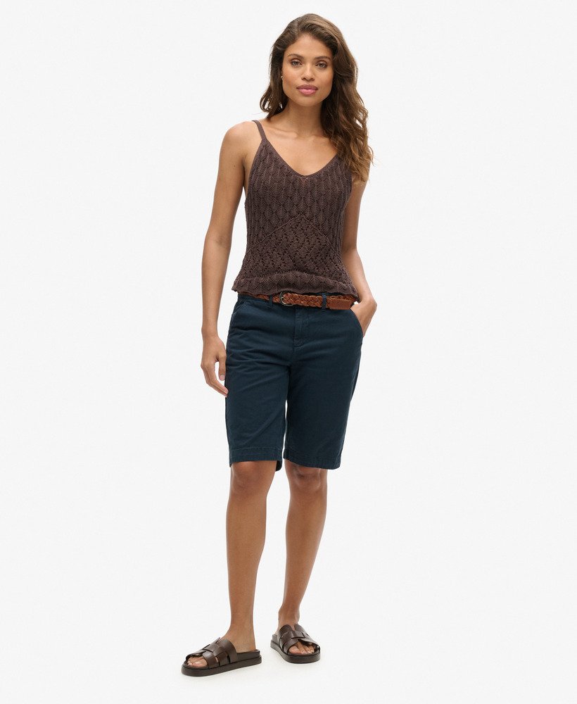 szorty chino city w kolorze midnight navy