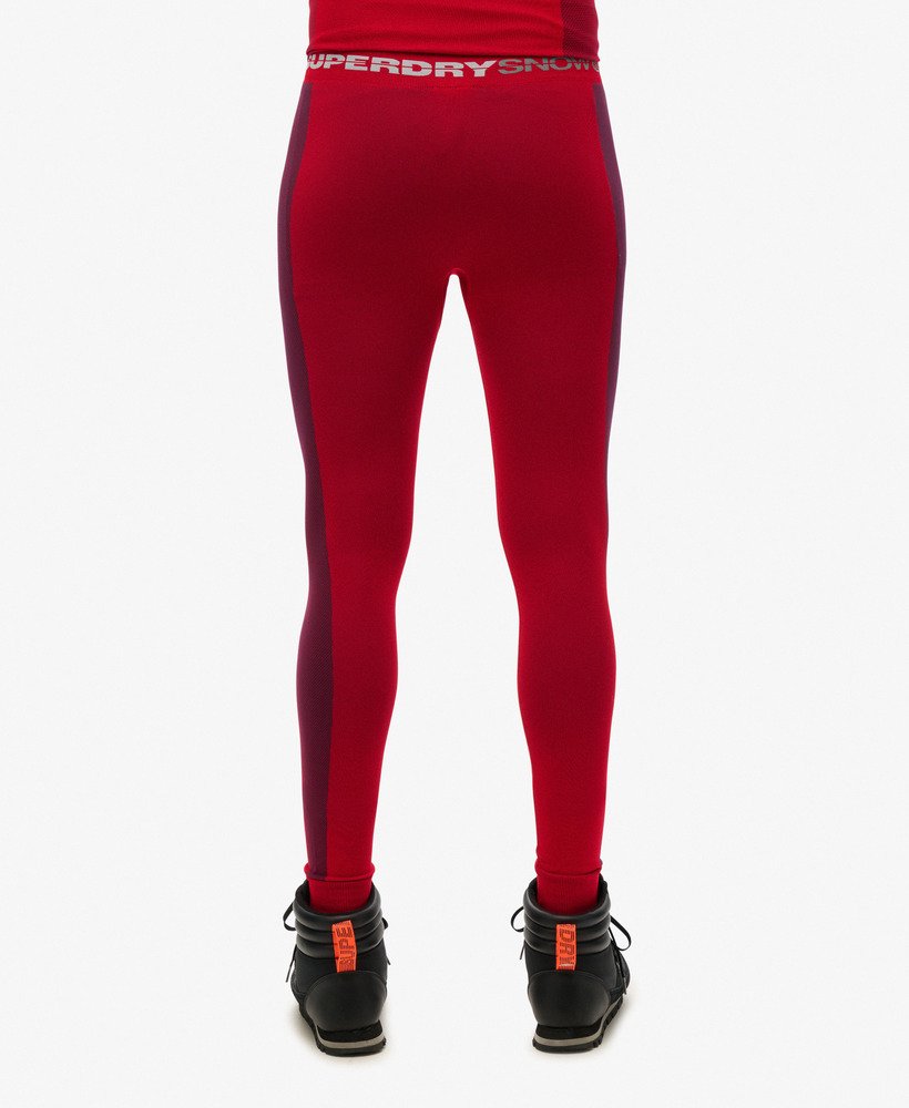 bezszwowe legginsy z warstwą bazową w kolorze hike red