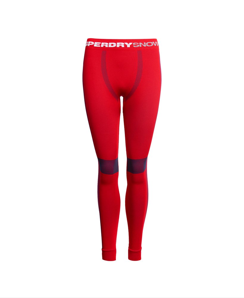 bezszwowe legginsy z warstwą bazową w kolorze hike red
