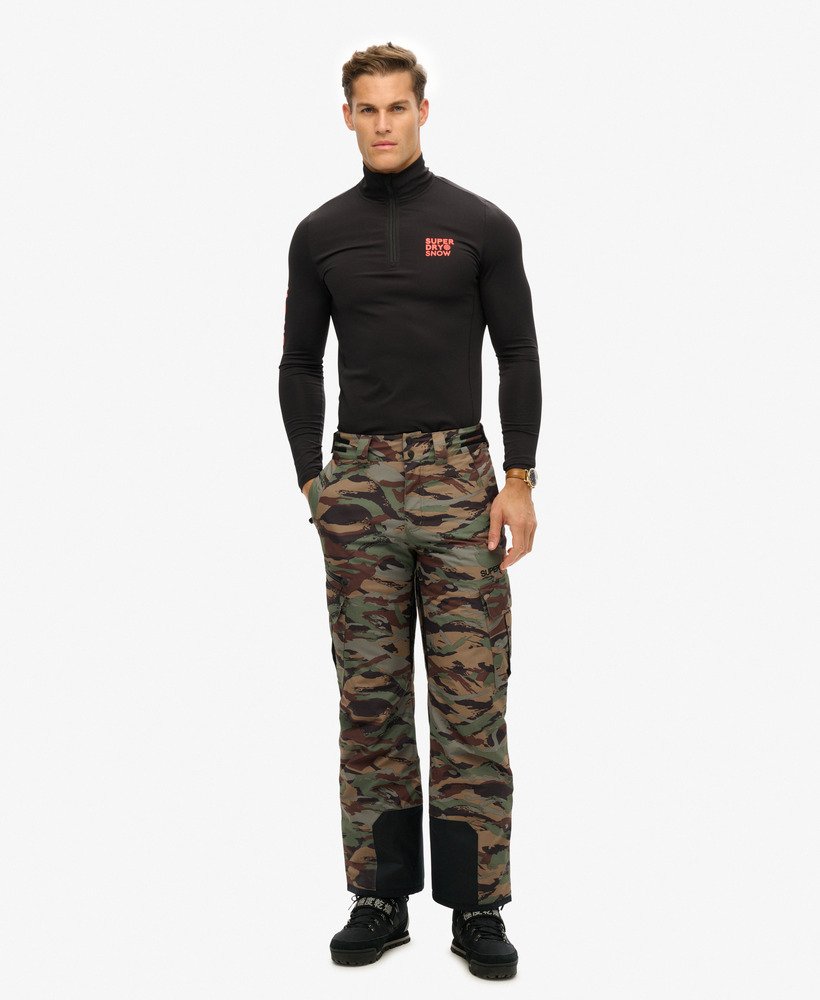 spodnie narciarskie ultimate rescue w kolorze woodland green camo