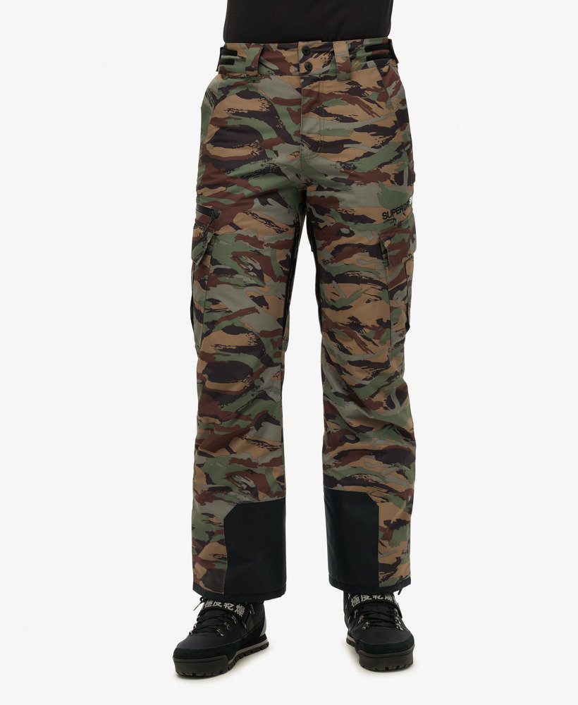 spodnie narciarskie ultimate rescue w kolorze woodland green camo