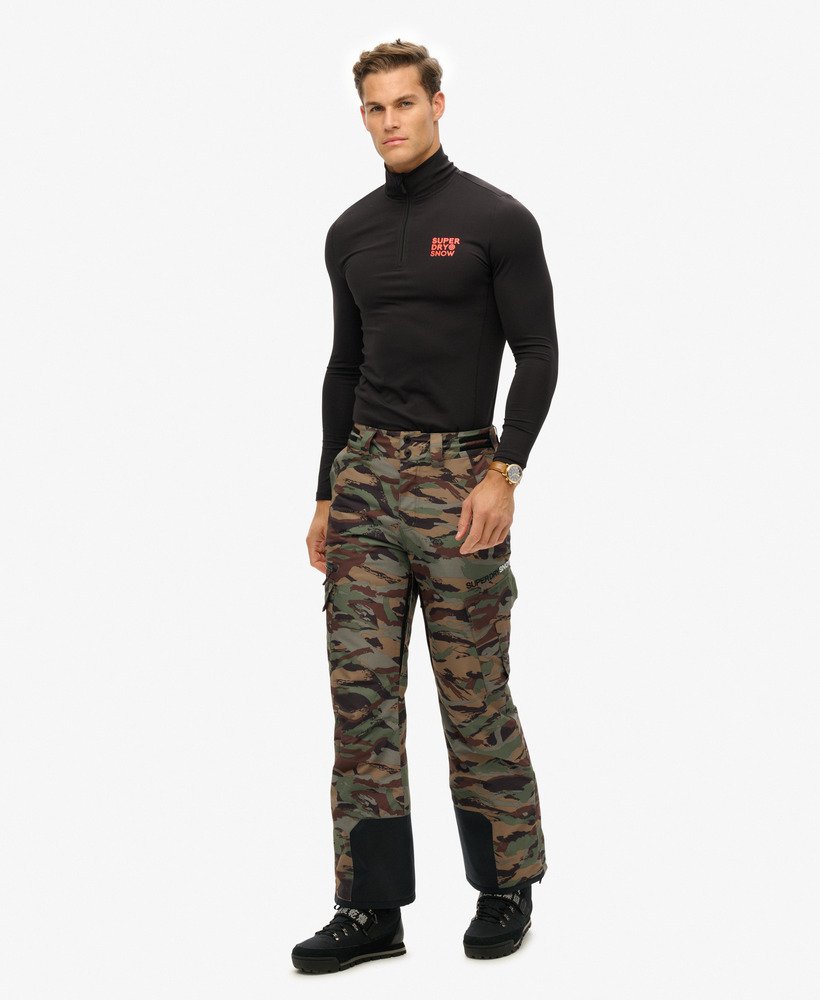 spodnie narciarskie ultimate rescue w kolorze woodland green camo