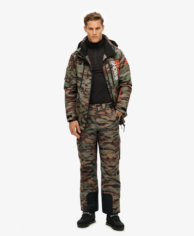 spodnie narciarskie ultimate rescue w kolorze woodland green camo