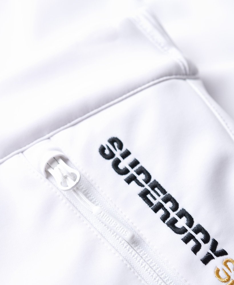 spodnie narciarskie softshell slim w kolorze biaŁym