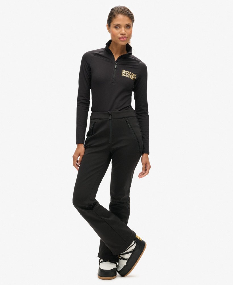 spodnie narciarskie softshell slim w kolorze czarnym