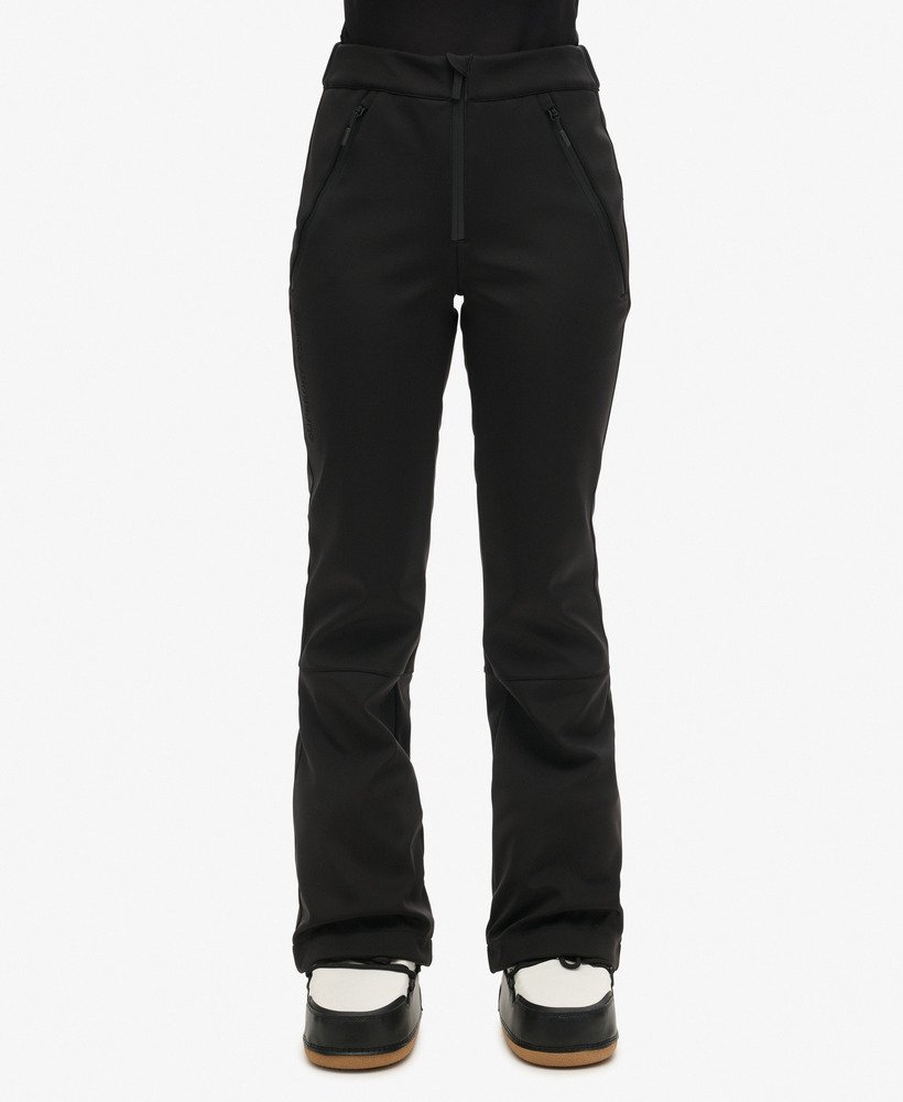 spodnie narciarskie softshell slim w kolorze czarnym