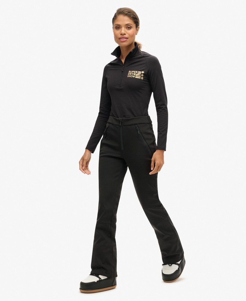 spodnie narciarskie softshell slim w kolorze czarnym