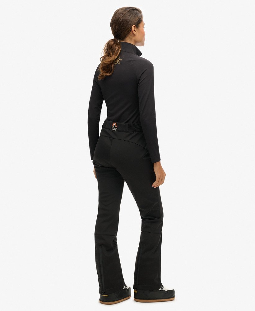 spodnie narciarskie softshell slim w kolorze czarnym
