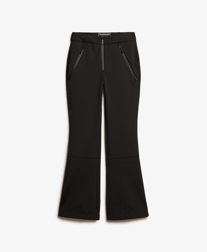 spodnie narciarskie softshell slim w kolorze czarnym