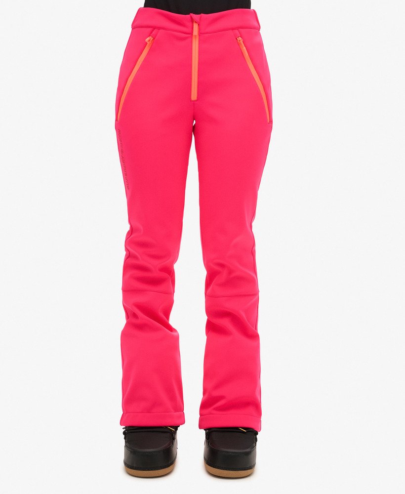 spodnie narciarskie typu softshell slim w kolorze hyper fire pink