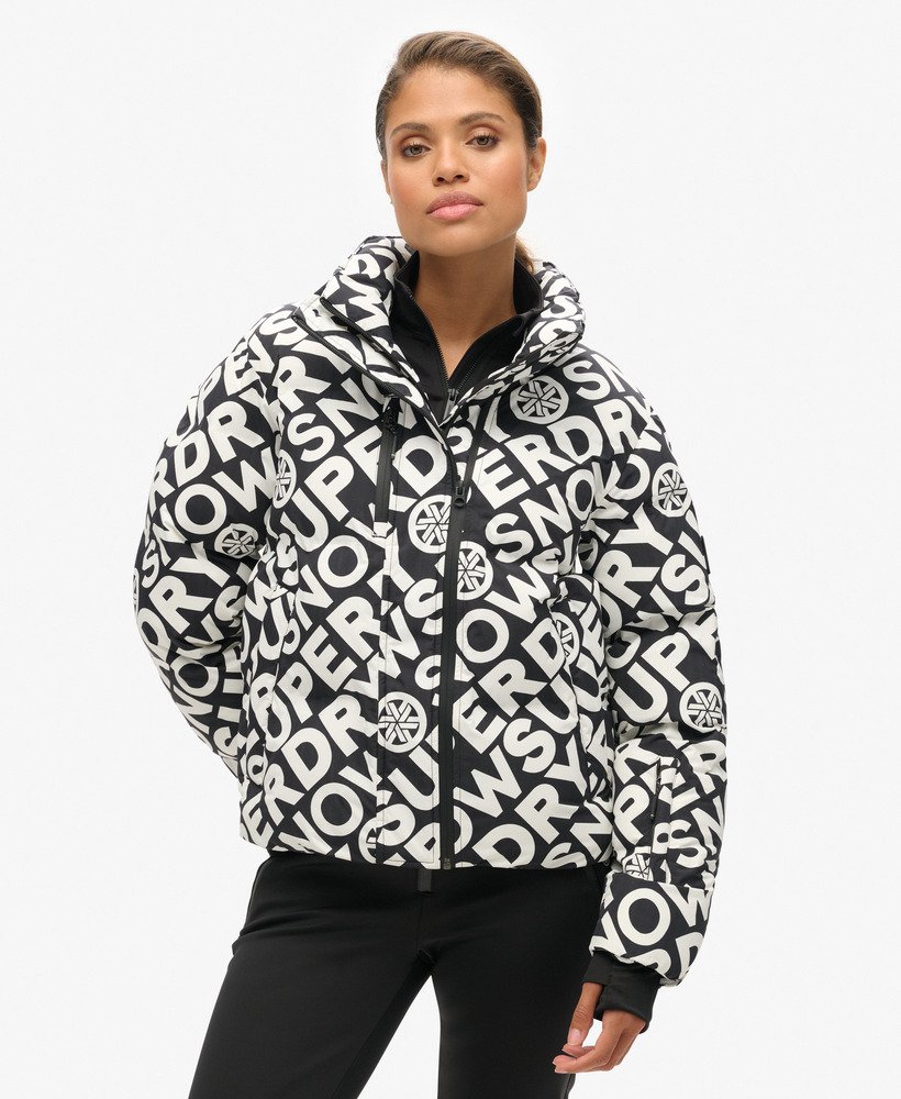 kurtka puchowa ski boxy w kolorze superdry monogram black