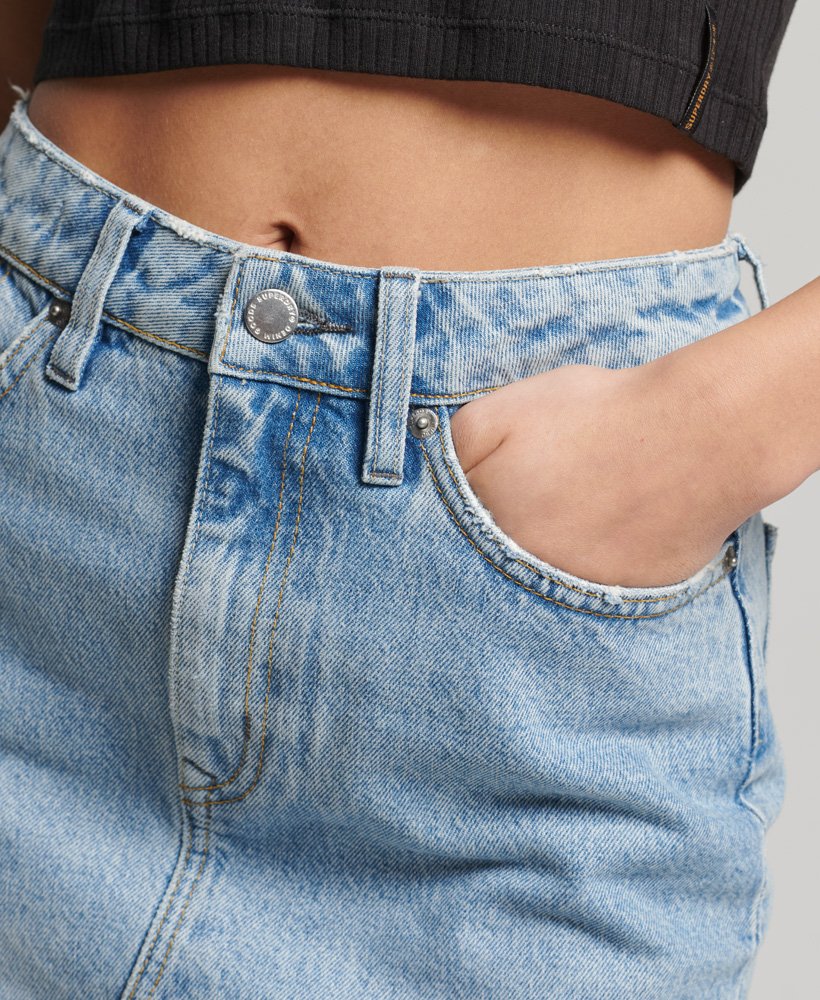 spódnica mini z jeansu florence light vintage