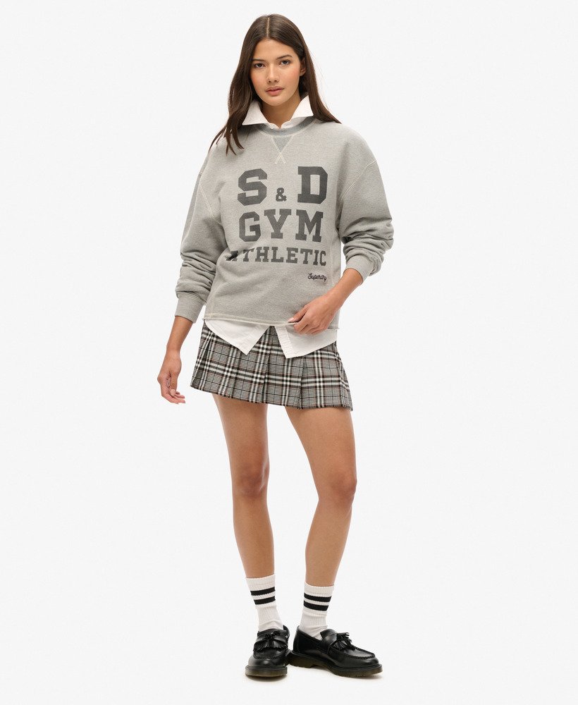 spódnica mini z plisą w stylu vintage z tweedu w kolorze multi tweedu