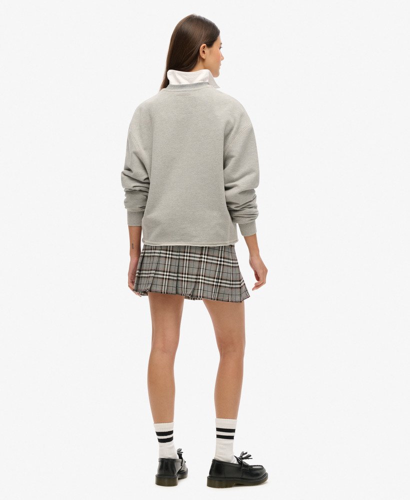 spódnica mini z plisą w stylu vintage z tweedu w kolorze multi tweedu