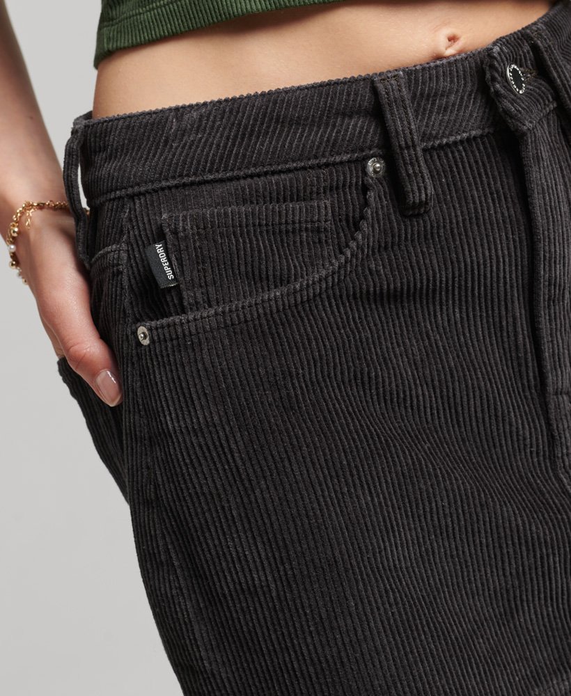 spódnica mini z kordu w kolorze bison black