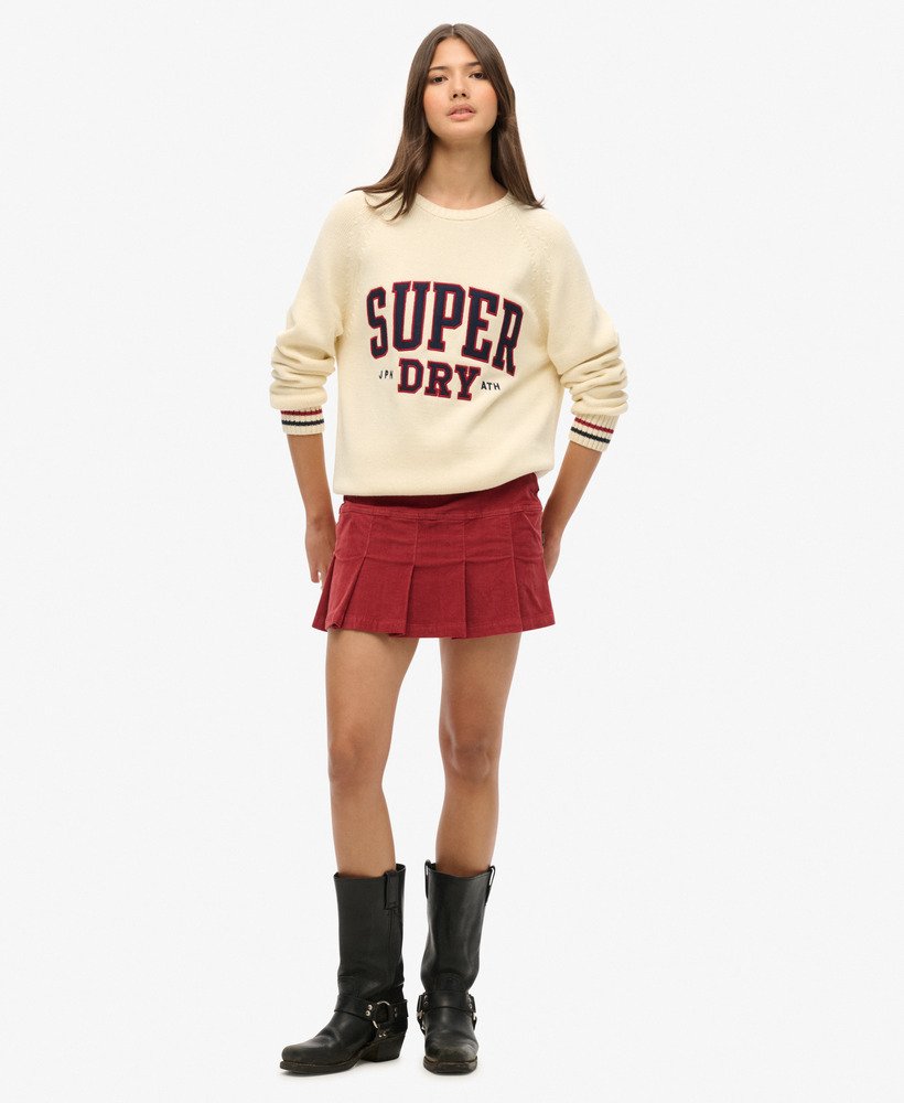 spódnica mini z plisą w stylu vintage w kolorze merlot