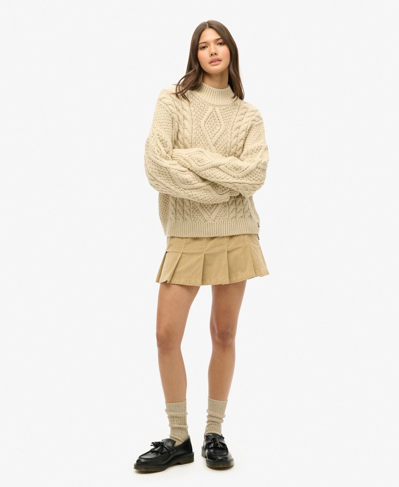 spódnica mini w stylu vintage z plisami w kolorze stone wash