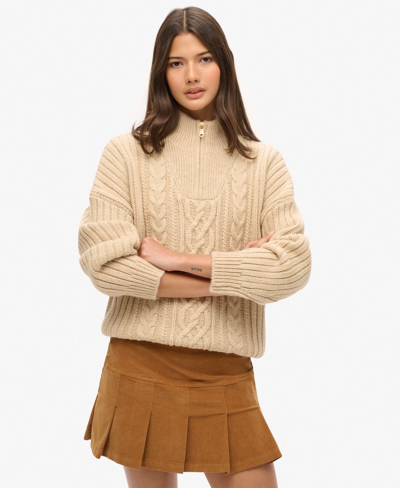 spódnica mini plisowana w stylu vintage w kolorze caramel café