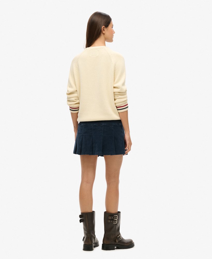 spódnica mini z plisami w stylu vintage w kolorze nautical navy