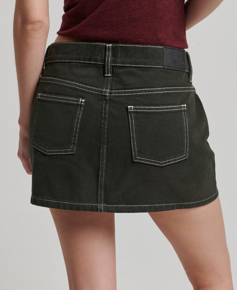 spódnica mini do pracy w kolorze oliwkowym surplus goods