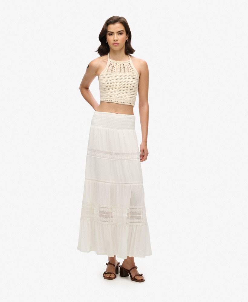spódnica ibiza maxi w kolorze off white
