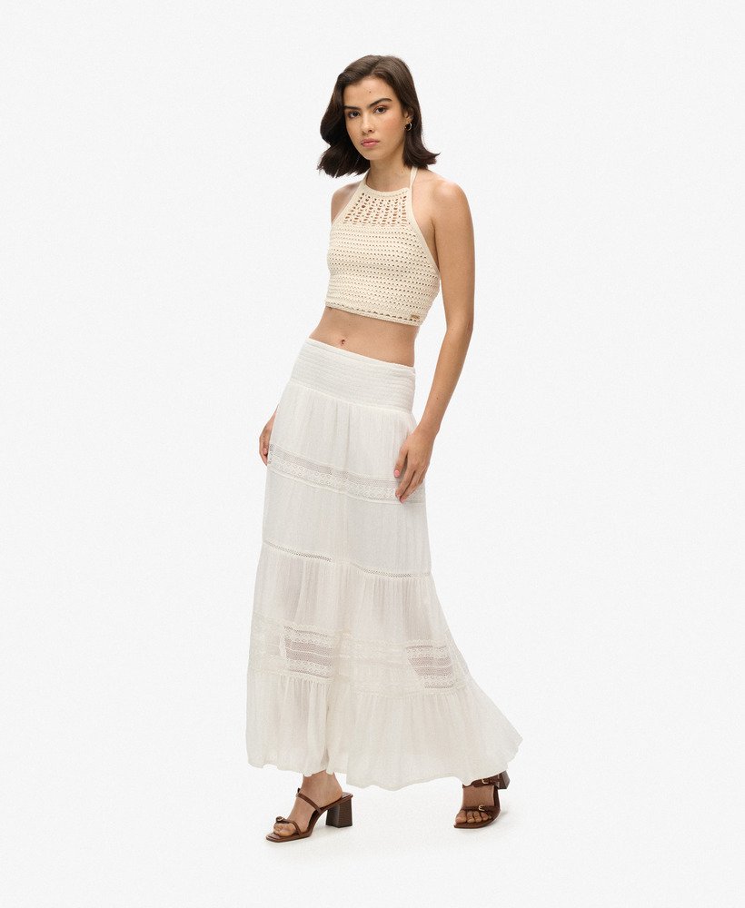 spódnica ibiza maxi w kolorze off white