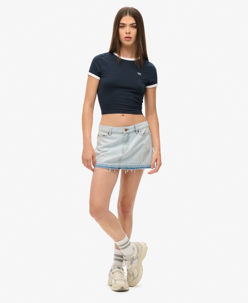 spódnica mini z jeansu w kolorze phoenix pale blue