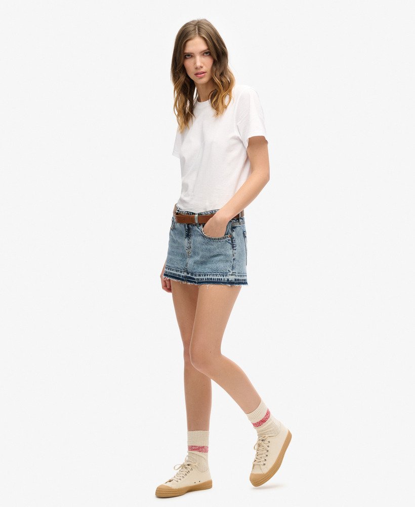 mini spódniczka z jeansu w stylu vintage na wiosnę i na zamówienie