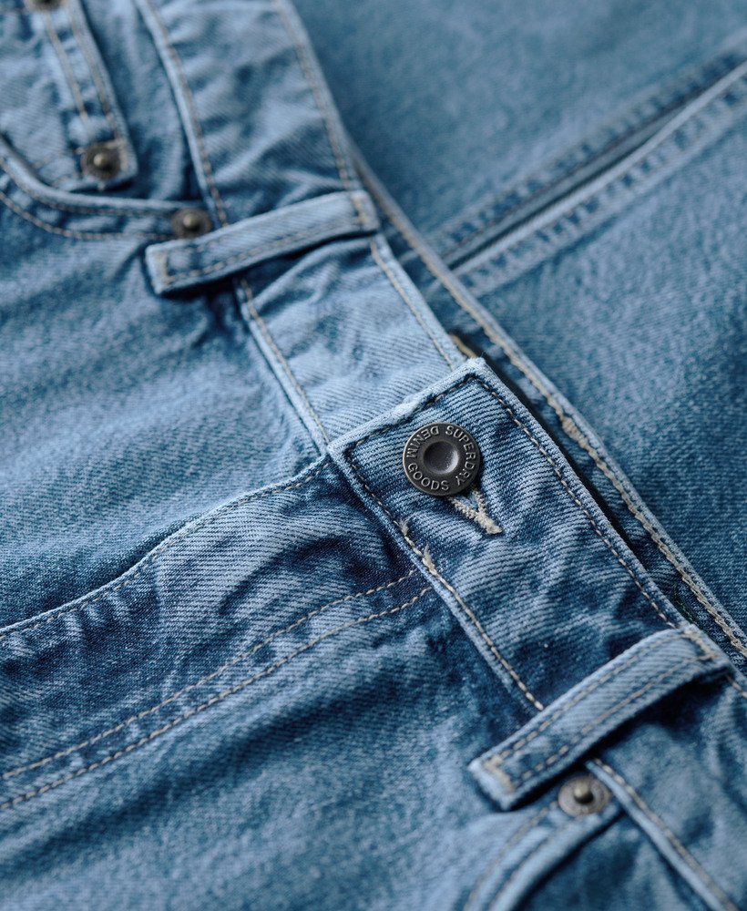 spódnica midi z denimu cargo z kieszeniami w kolorze ridley blue