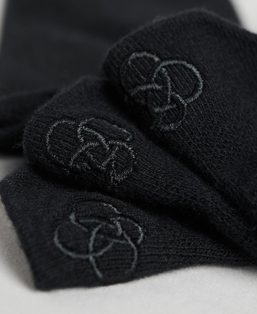 zestaw skarpetek treningowych unisex z bawełny organicznej w kolorze czarnym