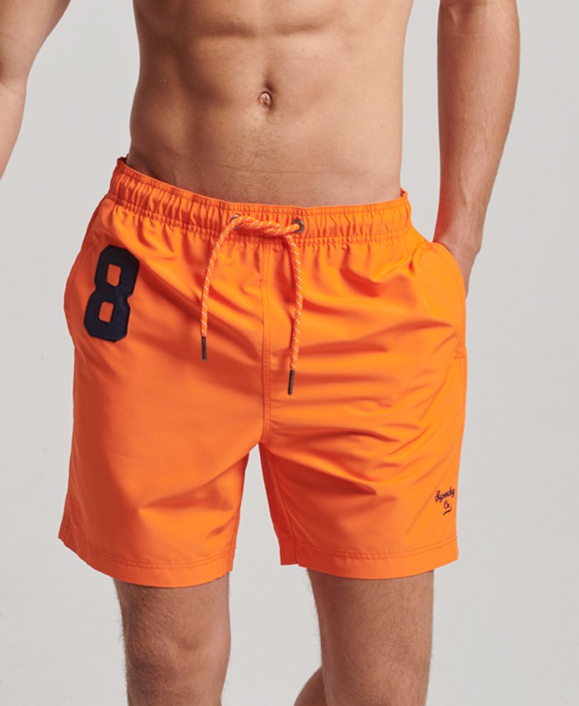 spodenki kąpielowe polo z recyklingu w kolorze denver orange